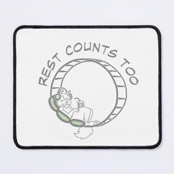 Item preview, Rest Counts Too | Minimalist Relaxing Squirrel Line Art Gift designed and sold by Samaya-.