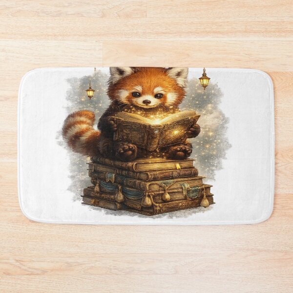 Item preview, Red Panda Reading a Book designed and sold by creativezoneco.