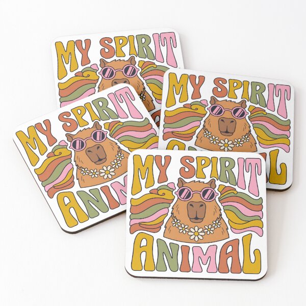 Item preview, Groovy Capybara My Spirit Animal Retro 70s Floral Chill Rodent designed and sold by WorldShop17.