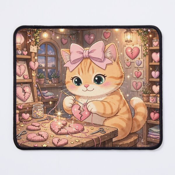 Item preview, Cozy Kitten Mending Broken Hearts designed and sold by Moody Vibes Studio.