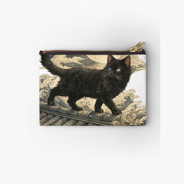 Item preview, Moonlit Black Cat – Ukiyo-e designed and sold by Picthology.