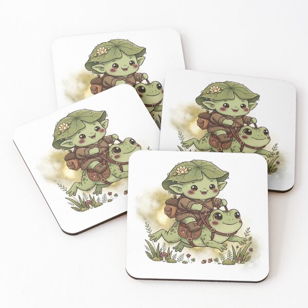 Item preview, Cute Goblin Riding a Frog - Kawaii Goblincore Frogcore Adventure designed and sold by Neurospicy Trolls.