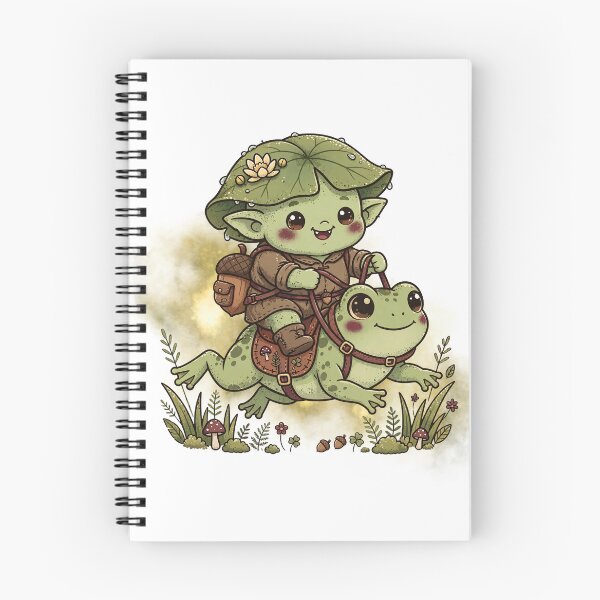 Item preview, Cute Goblin Riding a Frog - Kawaii Goblincore Frogcore Adventure designed and sold by Neurospicy Trolls.