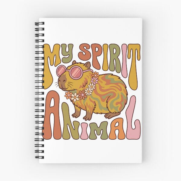 Item preview, Groovy Capybara My Spirit Animal Retro 70s Floral Chill Rodent designed and sold by WorldShop17.