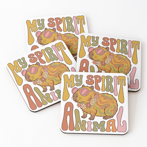 Item preview, Groovy Capybara My Spirit Animal Retro 70s Floral Chill Rodent designed and sold by WorldShop17.