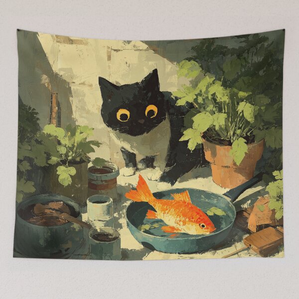 Item preview, Black Cat's Kitchen Catch designed and sold by Erika Kaisersot.