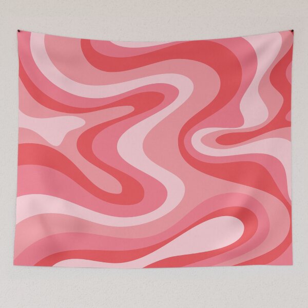 Item preview, Liquid Swirl Retro Abstract in pinks  tones, Light Blush, Cream, and White designed and sold by Differenceee.