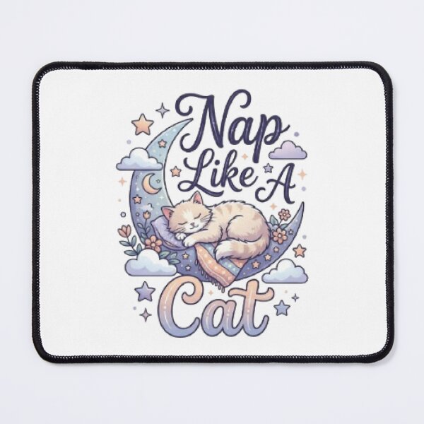 Item preview, Nap Like A Cat Cute Cat T-Shirt | Cozy Sleepy Kitty Typography | Dreamy Pastel Graphic Tee designed and sold by Faisal  Shah.