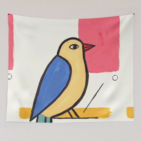 Item preview, Mid Century Modern Bird Art designed and sold by Filora Atelier | Bird Art.