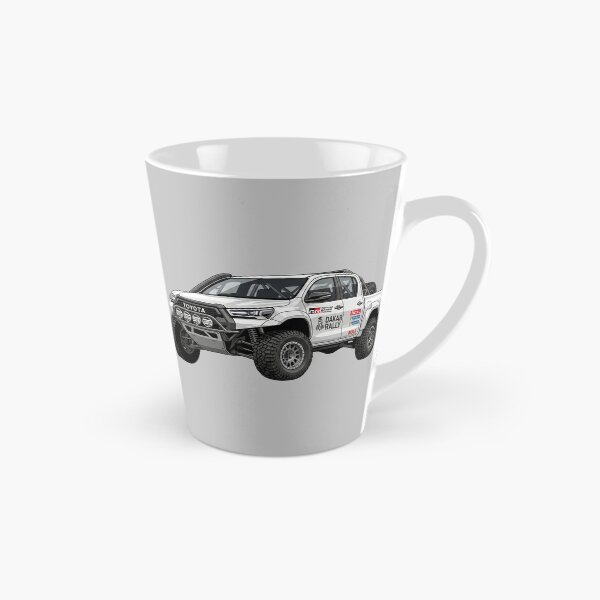 Item preview, Custom Toyota Hilux Dakar Rally Build White Offroad Racing Truck Illustration designed and sold by Motorline44.