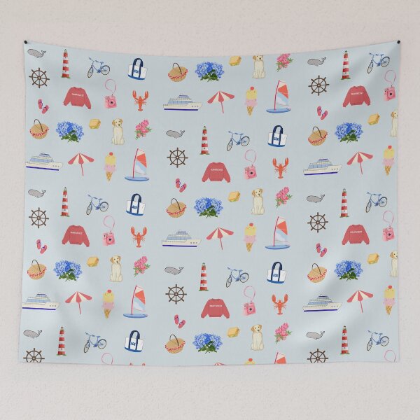 Item preview, Nantucket Coastal Charm Illustration designed and sold by Coastal Joy.