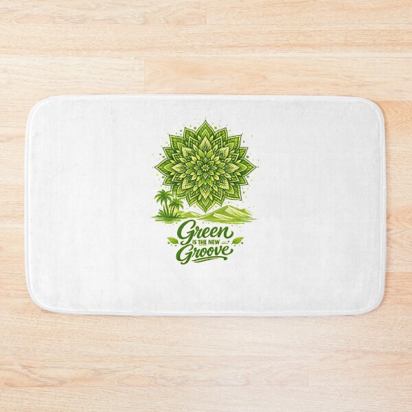Item preview, Leaf Mandala Art – Green Is The New Groove Eco T‑Shirt Design designed and sold by EdgeSphere.