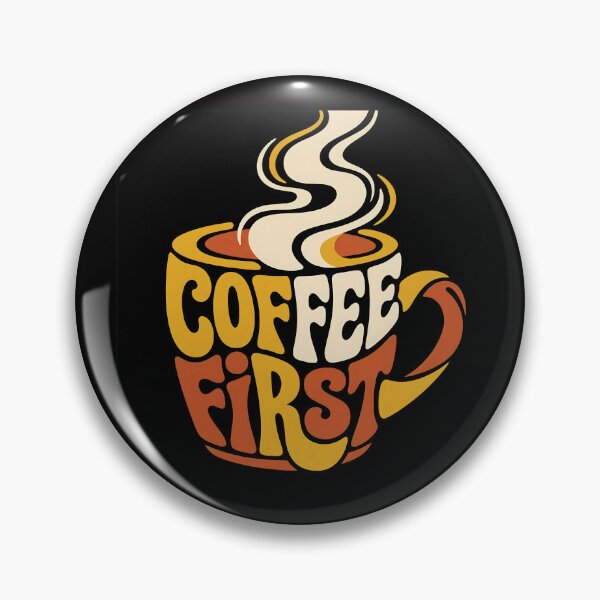 Item preview, Retro Groovy Coffee First T-Shirt Design designed and sold by DPlab.