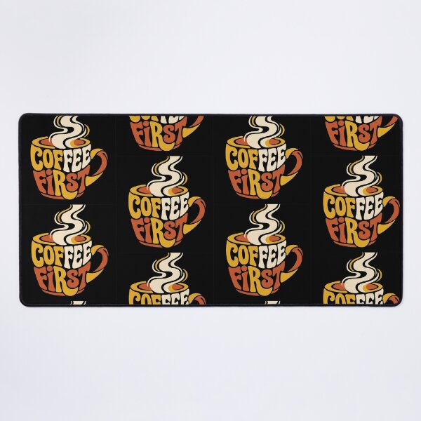 Item preview, Retro Groovy Coffee First T-Shirt Design designed and sold by DPlab.