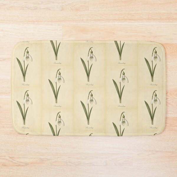 Item preview, Vintage Snowdrop Botanical Print designed and sold by NuvoraNest.