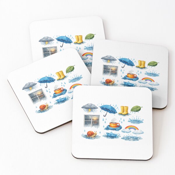 Item preview, Rainy Season Sticker Pack | Cute Monsoon Transparent PNG | Umbrella, Boots, Rainbow & Rain Drops designed and sold by Ishratparween11.