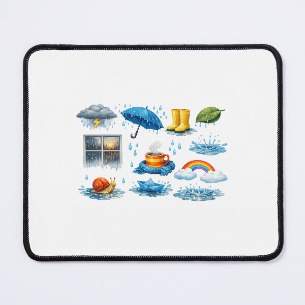 Item preview, Rainy Season Sticker Pack | Cute Monsoon Transparent PNG | Umbrella, Boots, Rainbow & Rain Drops designed and sold by Ishratparween11.