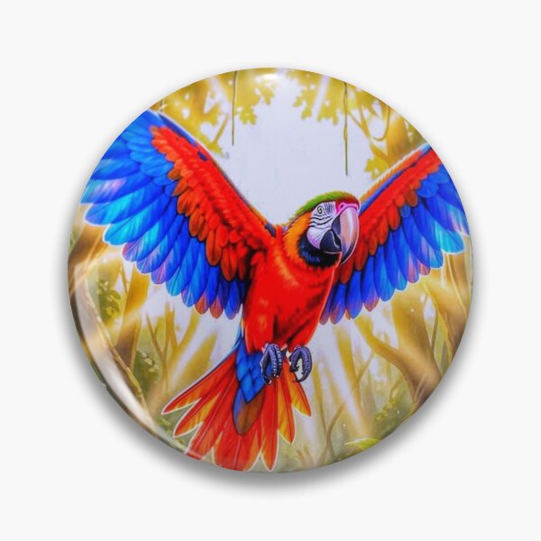 Item preview, Vivid Macaw Digital Art Print — Jungle Style designed and sold by The Empire Of Digital Art 02.