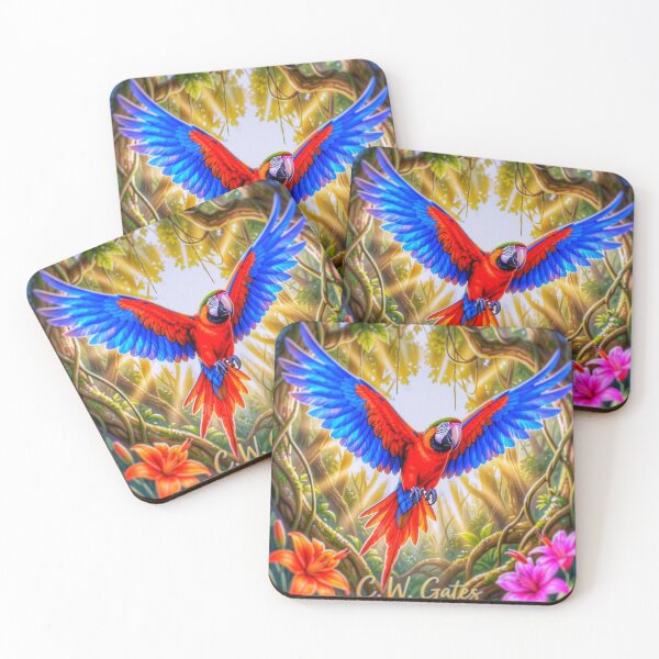 Item preview, Vivid Macaw Digital Art Print — Jungle Style designed and sold by The Empire Of Digital Art..