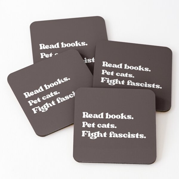 Item preview, Read Books Pet Cats Fight Fascists Funny Saying Quote designed and sold by faridman.