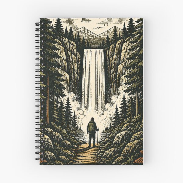 Item preview, Hidden Waterfall Explorer | Vintage Forest Hiking Adventure designed and sold by MystiMagica.