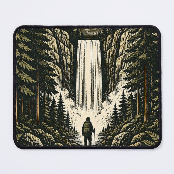 Item preview, Hidden Waterfall Explorer | Vintage Forest Hiking Adventure designed and sold by MystiMagica.