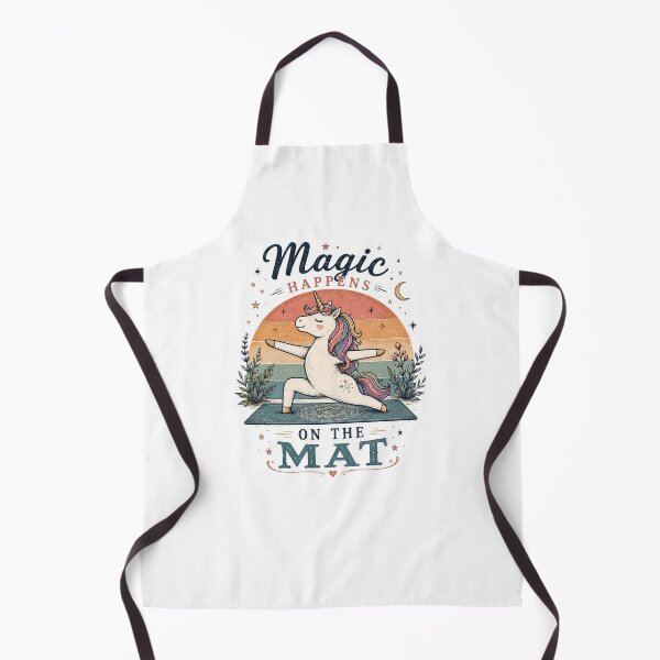 Item preview, Magic Happens On The Mat Unicorn Yoga Illustration designed and sold by Yellowriversss.