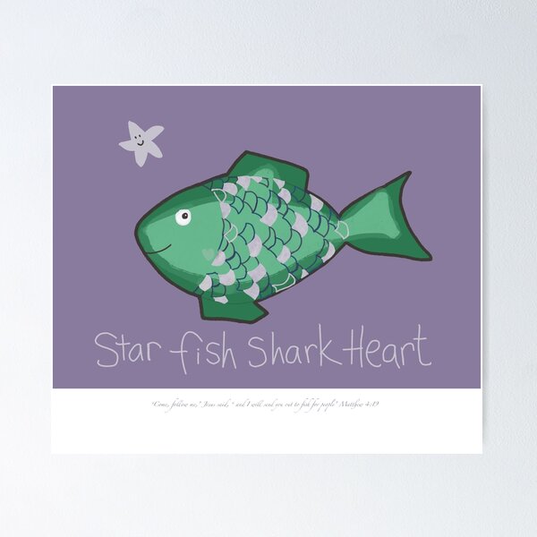 Item preview, Star fish shark heart Matt 4:19 designed and sold by Hephzibahlove.