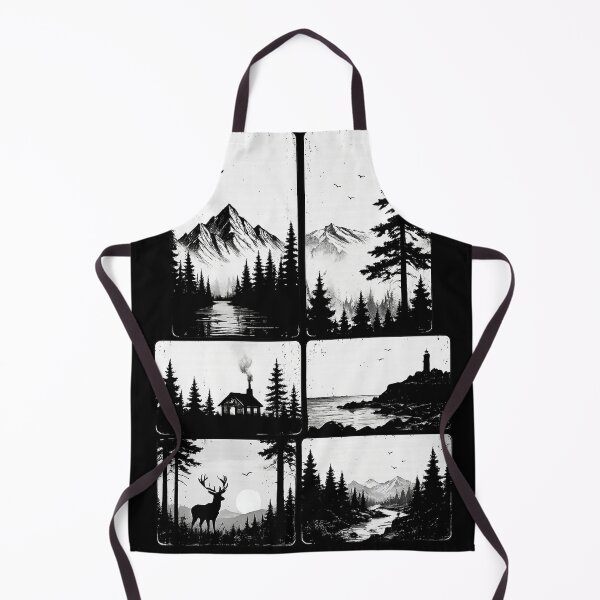Item preview, Minimalist Wilderness Panels | Black & White Nature Art | Vintage Outdoor Design designed and sold by naturalsurvival.