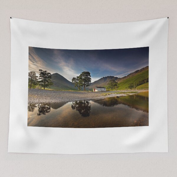 Item preview, Haystacks and Fleetwith Pike in the golden hour at Buttermere designed and sold by Martin Lawrence.