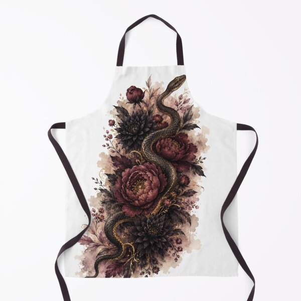 Item preview, Serpent and Dark Florals — Gothic Dark Feminine Art designed and sold by DreamelleStudio.