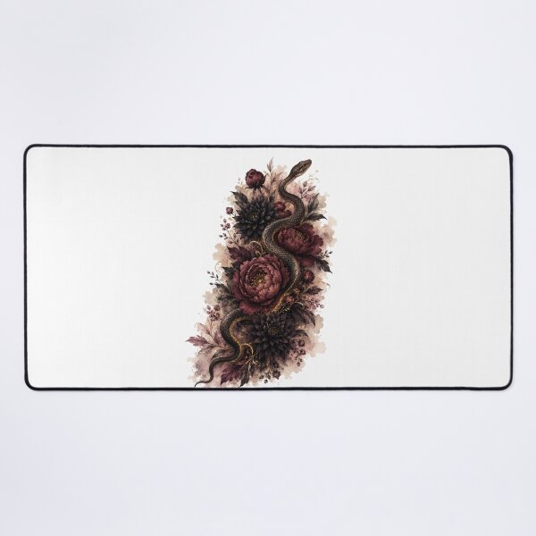 Item preview, Serpent and Dark Florals — Gothic Dark Feminine Art designed and sold by DreamelleStudio.