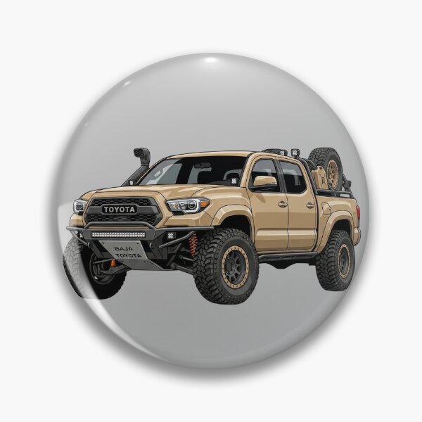 Item preview, Custom Toyota Tacoma Baja Build Sand Tan 4x4 Pickup Truck Illustration designed and sold by Motorline44.