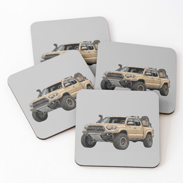 Item preview, Custom Toyota Tacoma Baja Build Sand Tan 4x4 Pickup Truck Illustration designed and sold by Motorline44.