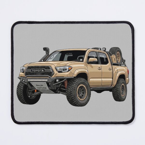 Item preview, Custom Toyota Tacoma Baja Build Sand Tan 4x4 Pickup Truck Illustration designed and sold by Motorline44.