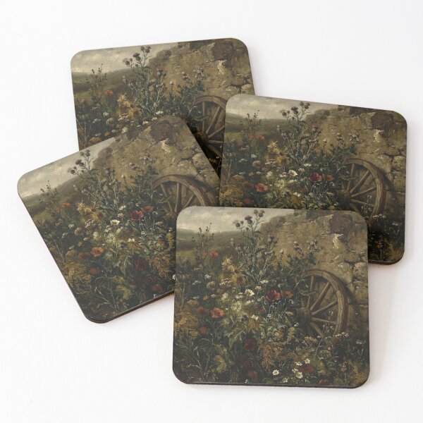Item preview, Floral Still Life Painting in Gustave Courbet Realism Style designed and sold by OddlySticky.