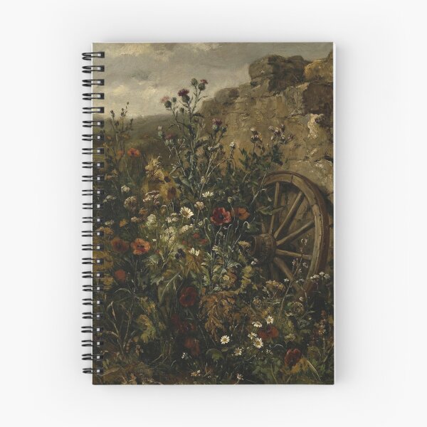 Item preview, Floral Still Life Painting in Gustave Courbet Realism Style designed and sold by OddlySticky.