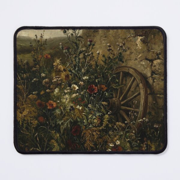 Item preview, Floral Still Life Painting in Gustave Courbet Realism Style designed and sold by OddlySticky.