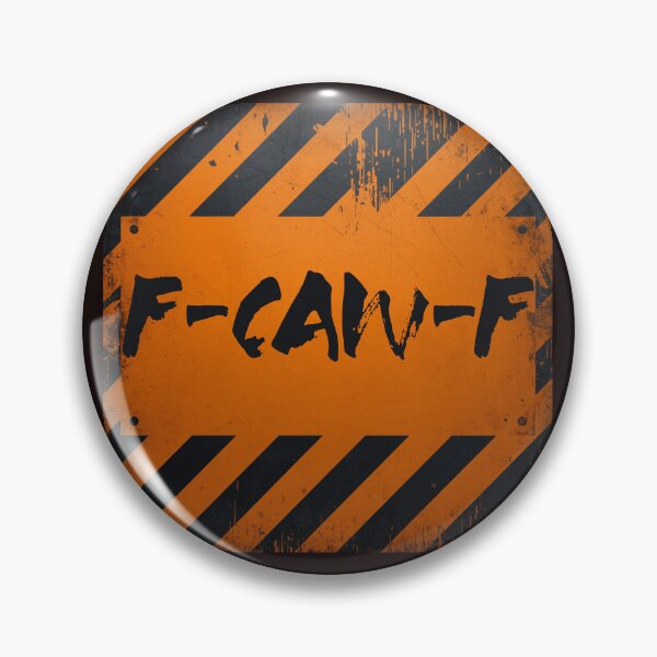 Item preview, F-CAW-F Industrial Warning Sign | Grunge Safety Graphic Streetwear designed and sold by Biedroneczka.