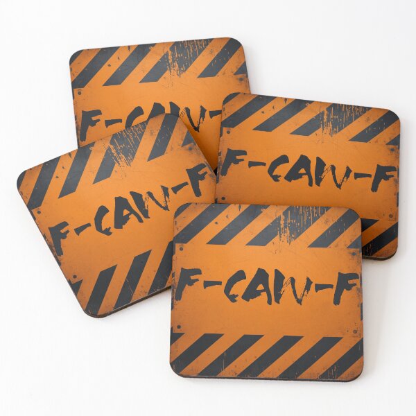 Item preview, F-CAW-F Industrial Warning Sign | Grunge Safety Graphic Streetwear designed and sold by Biedroneczka.
