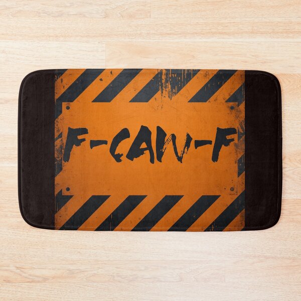 Item preview, F-CAW-F Industrial Warning Sign | Grunge Safety Graphic Streetwear designed and sold by Biedroneczka.