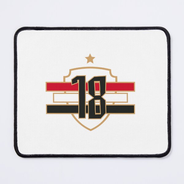 Item preview, Modern Number 18 Sports Badge designed and sold by kunecorner.
