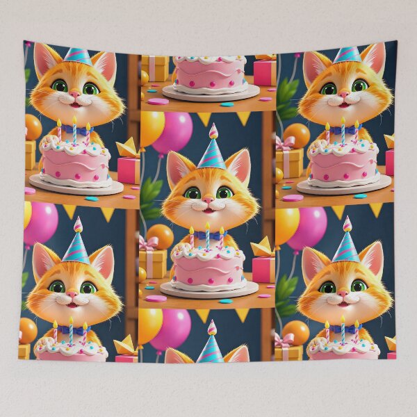 Item preview, Birthday Purrfection designed and sold by Stubblejumper Artworks.