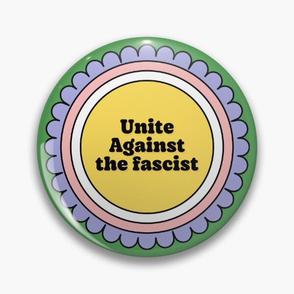 Item preview, Unite Against the Fascist Cute Retro Floral Design designed and sold by leftyshirts.