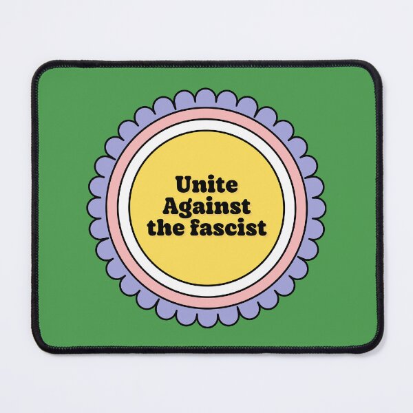 Item preview, Unite Against the Fascist Cute Retro Floral Design designed and sold by leftyshirts.