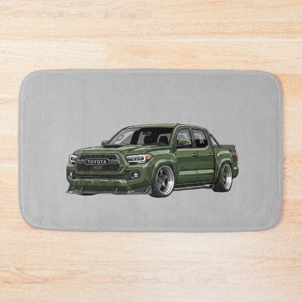 Item preview, Custom Toyota Tacoma TRD Pro Army Green Slammed Street Truck Illustration designed and sold by Motorline44.