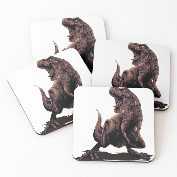 Item preview, Dark T Rex Dinosaur Silhouette Art designed and sold by Rogue Heart Collective™.