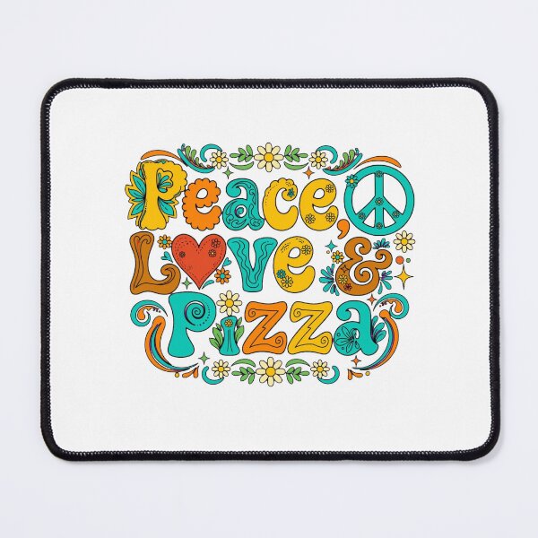 Item preview, Peace Love & Pizza Retro T-Shirt | Funny Pizza Lover Gift | Cute Foodie Shirt designed and sold by Goraty2020.