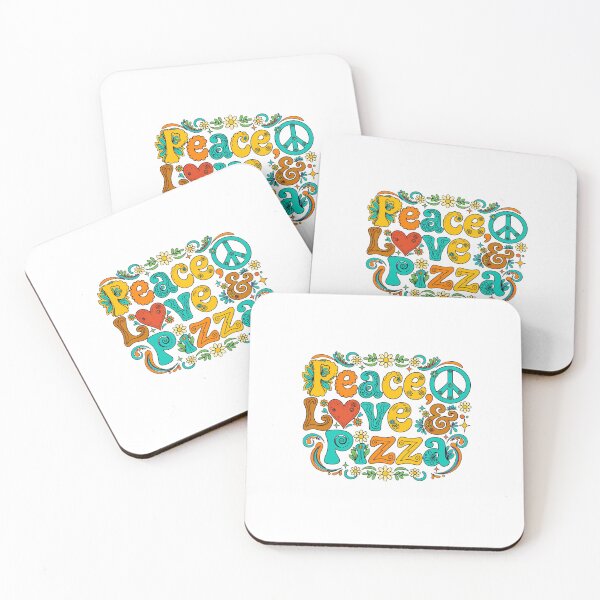Item preview, Peace Love & Pizza Retro T-Shirt | Funny Pizza Lover Gift | Cute Foodie Shirt designed and sold by Goraty2020.