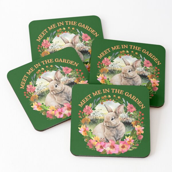 Item preview, Meet Me in the Garden Cute Bunny Rabbit Cottagecore Floral Design designed and sold by Sachie's Studio.